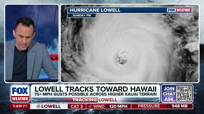 Hurricane Lowell tracks toward Hawaii bringing severe weather threat