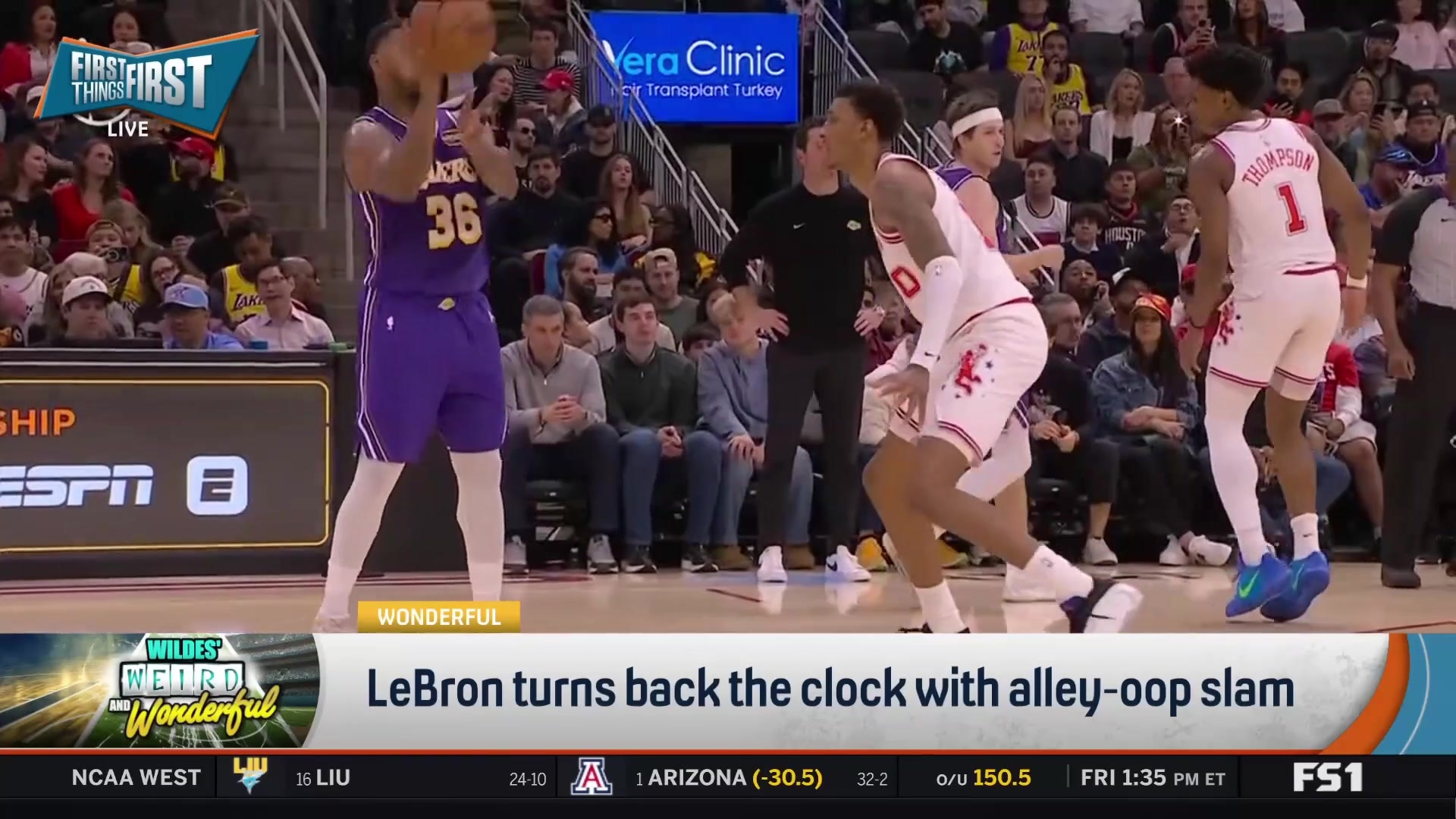 LeBron turns back the clock with incredible alley-oop slam