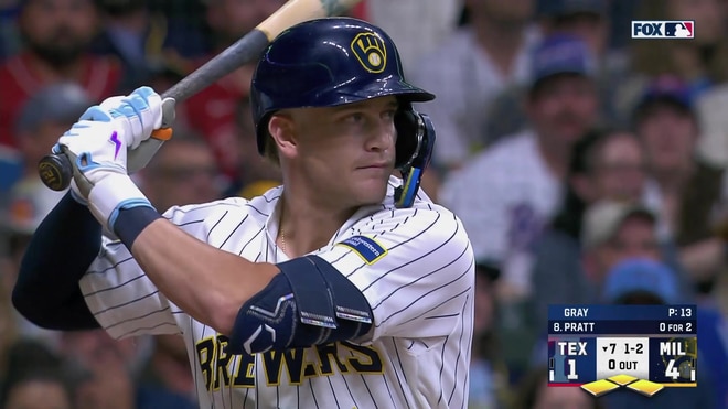 Cooper Pratt hits a sacrifice fly to left field