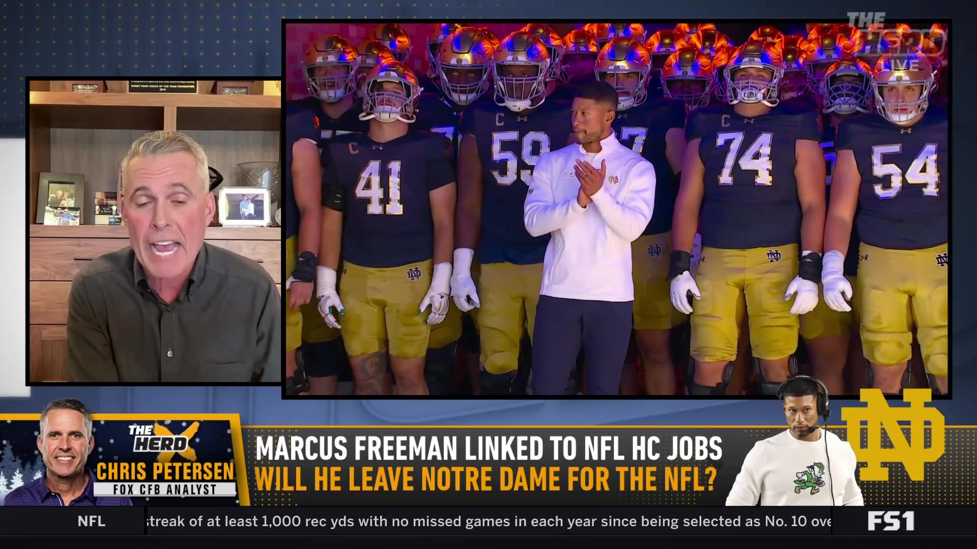 Chris Petersen discusses Marcus Freeman's future in college vs. NFL coaching