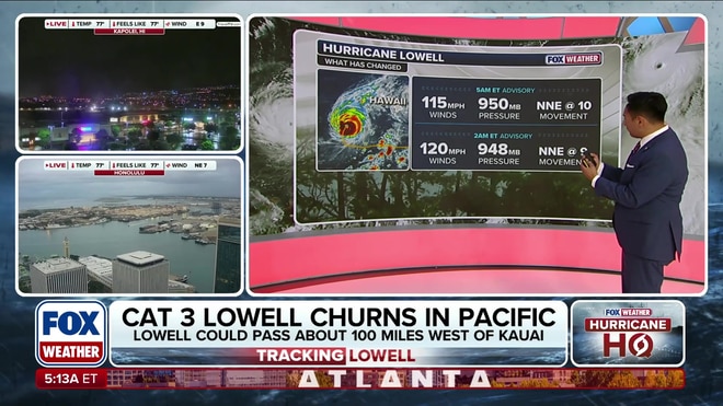 Hurricane Lowell brings dangerous surf and rain to Hawaii