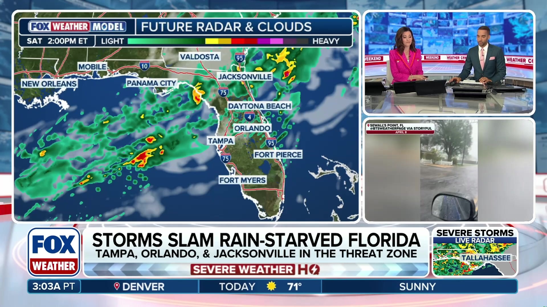 Severe storms slam rain-starved Florida