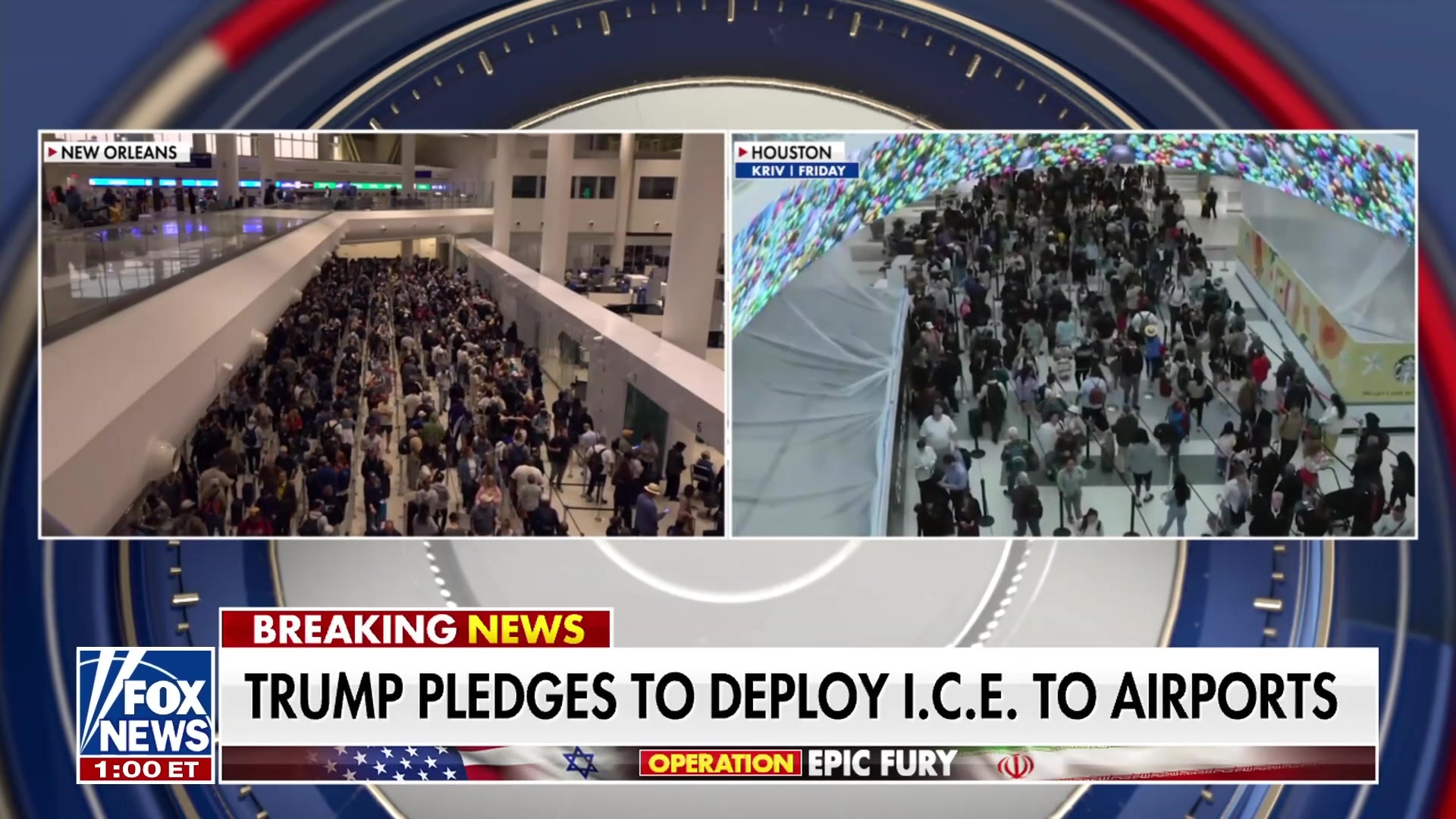 Watch Trump pledges to deploy ICE to airports amid TSA shortages and ...