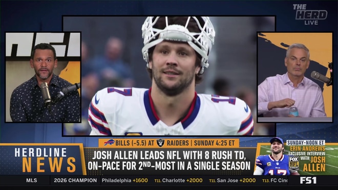 Colin Cowherd and Jason McIntyre debate Josh Allen's historically elite rushing stats