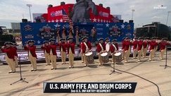 U.S. Army FIFE and Drum Corps Performs National Anthem with C-17 Flyover
