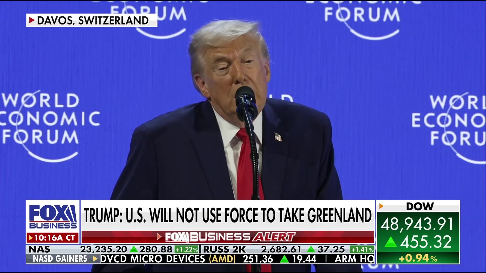 Trump: U.S. will not use force to take Greenland