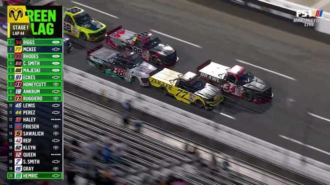 Layne Riggs dominates to win Stage 1 at Martinsville
