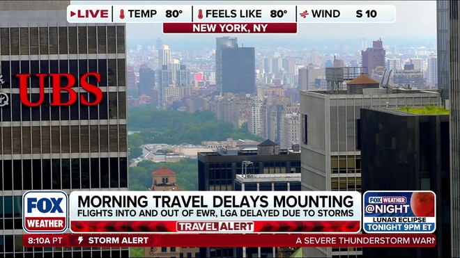 Severe weather triggers mounting flight delays across New York area airports
