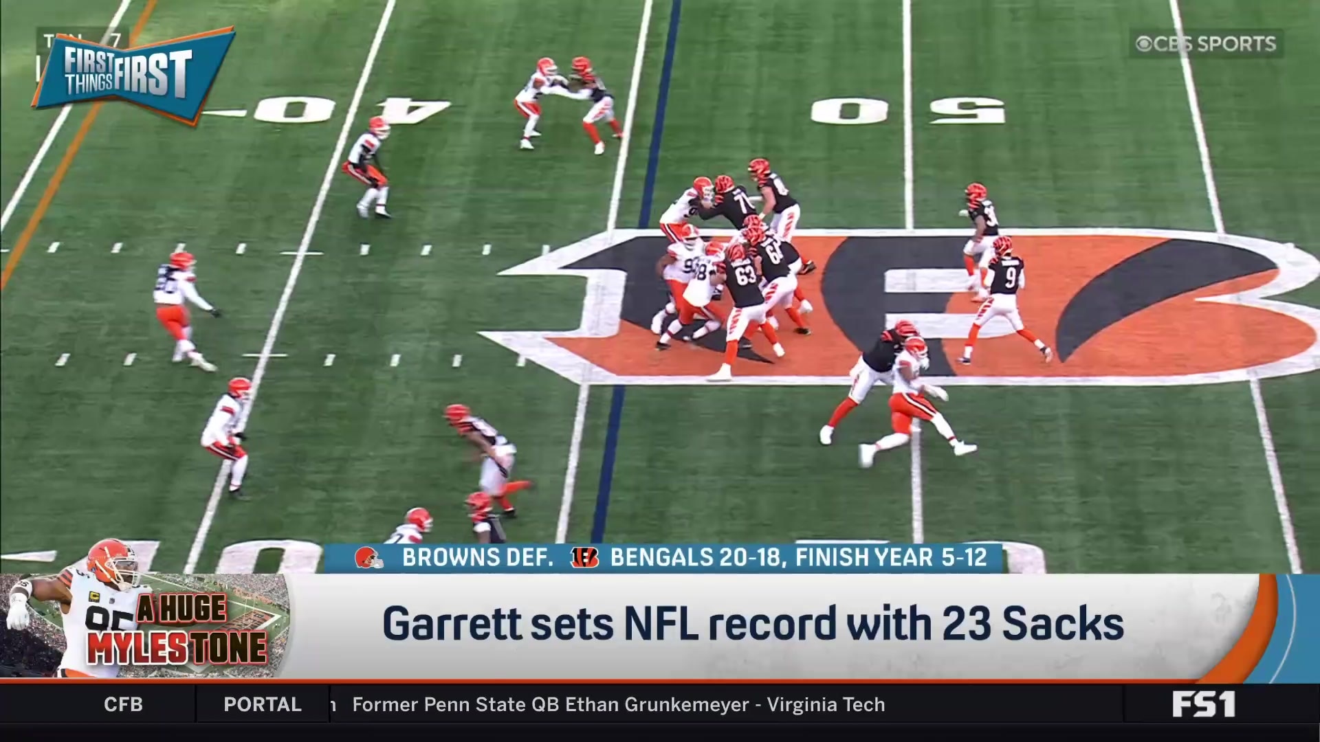 Myles Garrett sets NFL record with 23 sacks