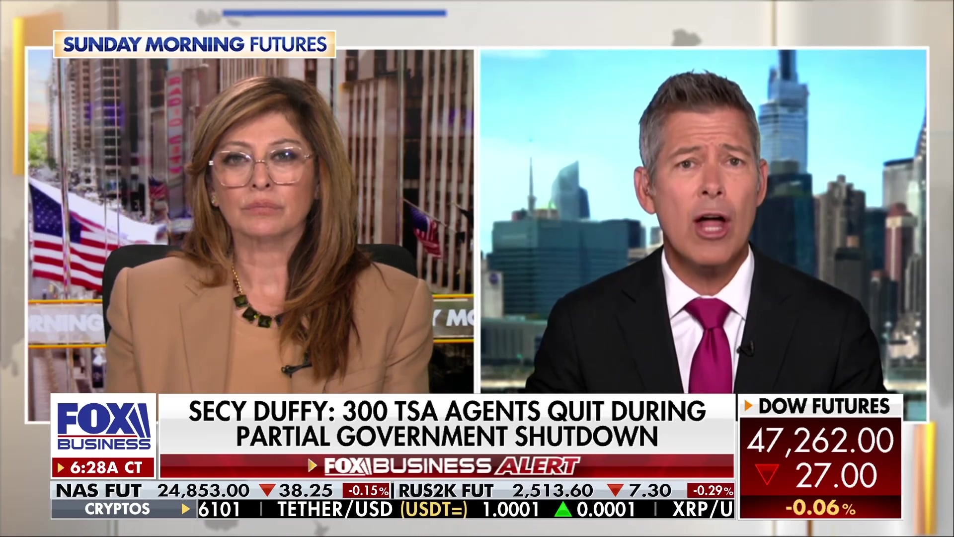 Sean Duffy on 300 TSA agents quitting during government shutdown