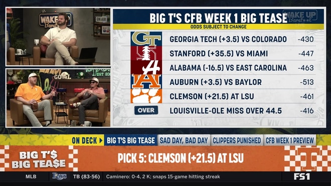 Big T's teaser picks for Auburn, Clemson, and Louisville