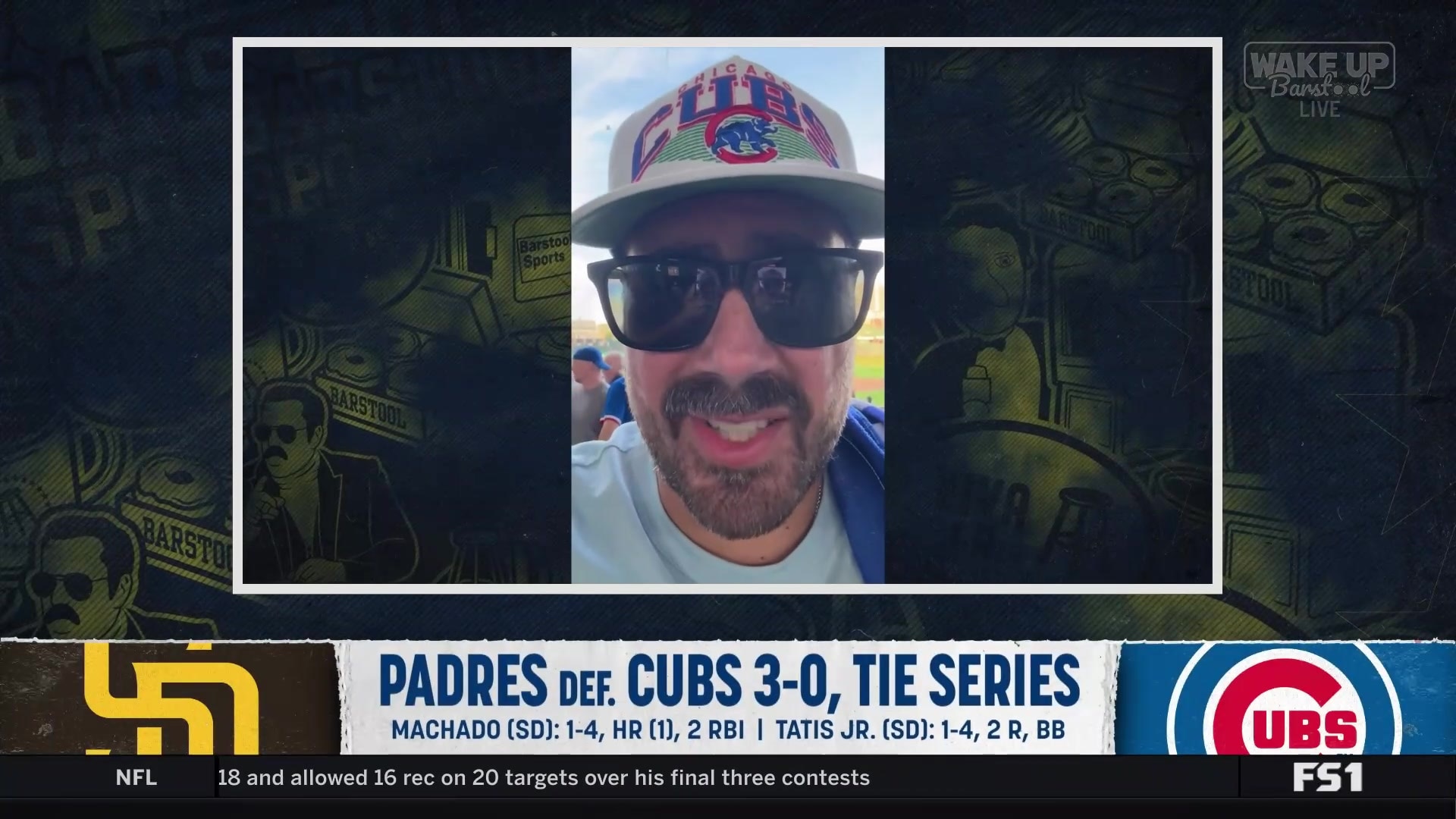 Big Cat finally wins the 50/50 raffle at a Cubs game