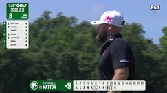 Tyrrell Hatton reacts to disappointing putt