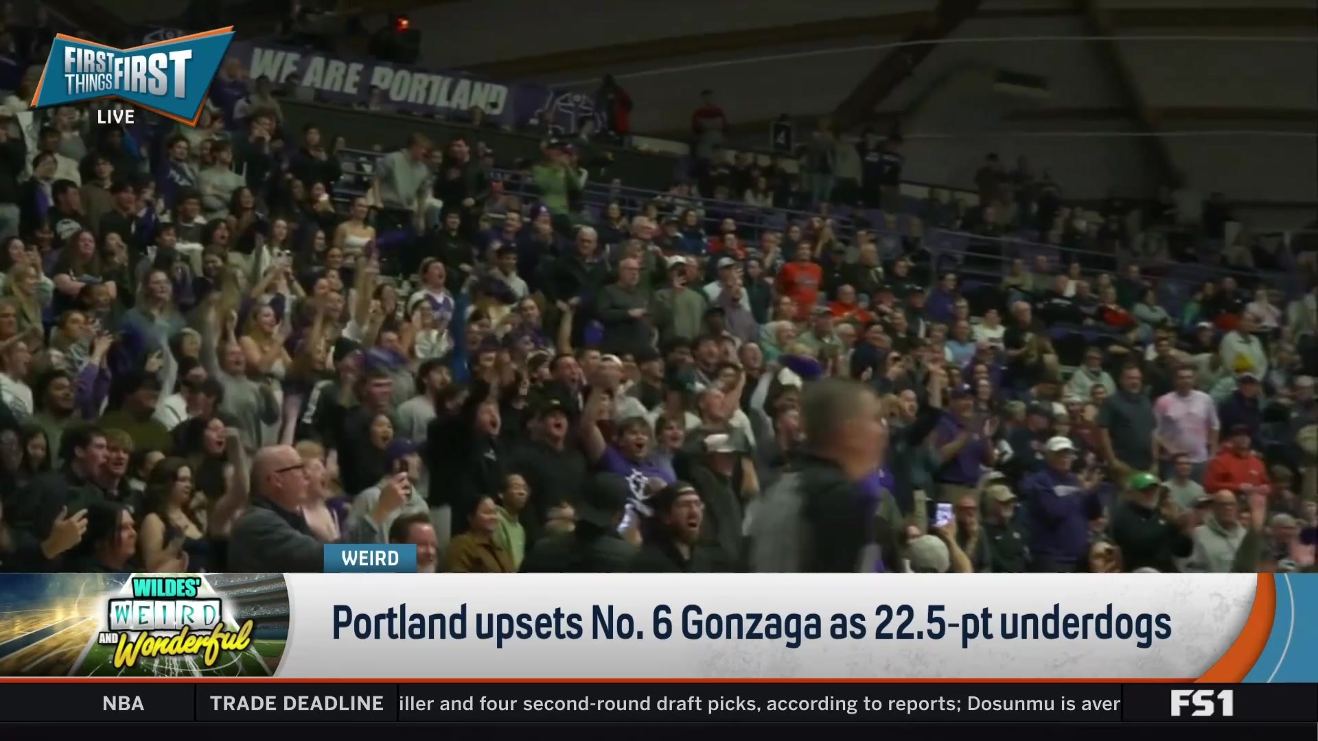 Portland Pilots upset No. 6 Gonzaga as 22.5-point underdogs