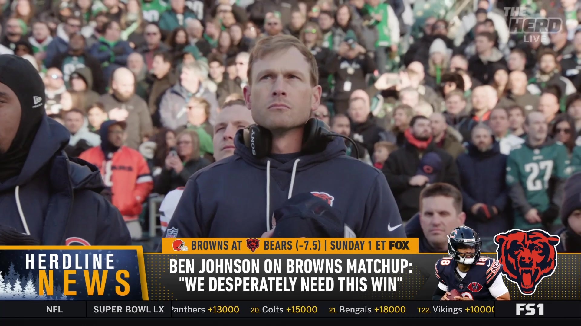 Ben Johnson on Browns matchup: "We desperately need this win"