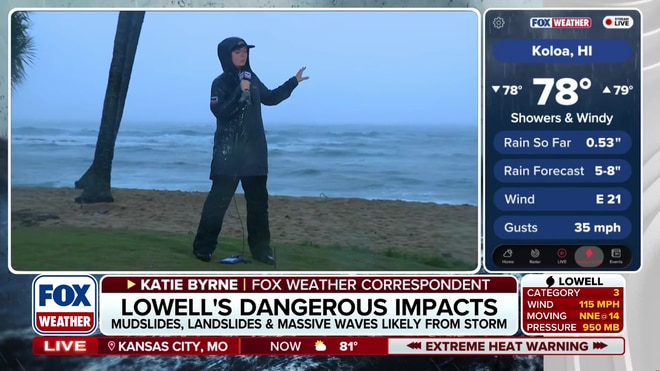 Katie Byrne reports live from Kauai as Hurricane Lowell approaches