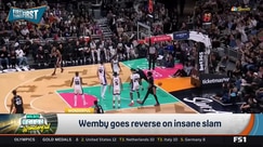 Wemby goes reverse on insane slam