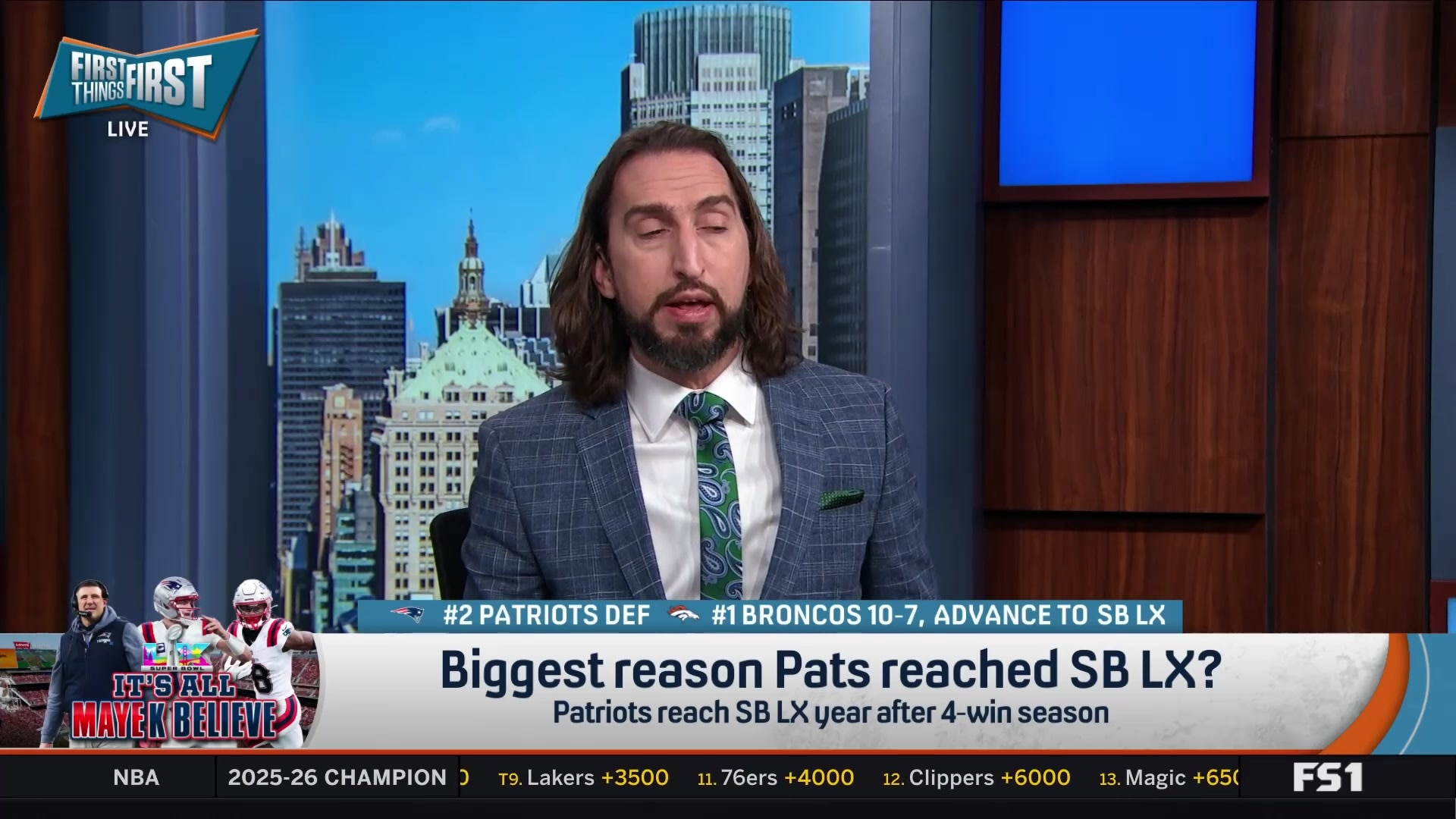 Nick Wright breaks down the Patriots' regular season success with "Credit Pie"