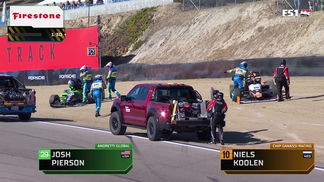 Josh Pearson caught in chaotic start crash at Laguna Seca