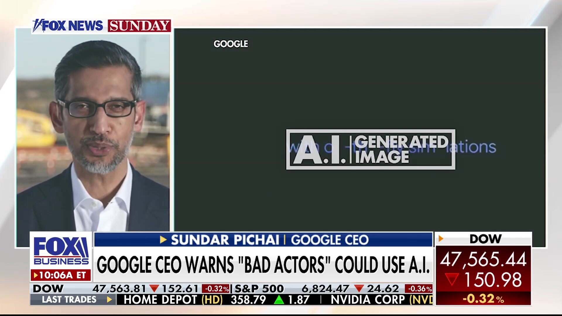 Google CEO Sundar Pichai warns of AI misuse by bad actors
