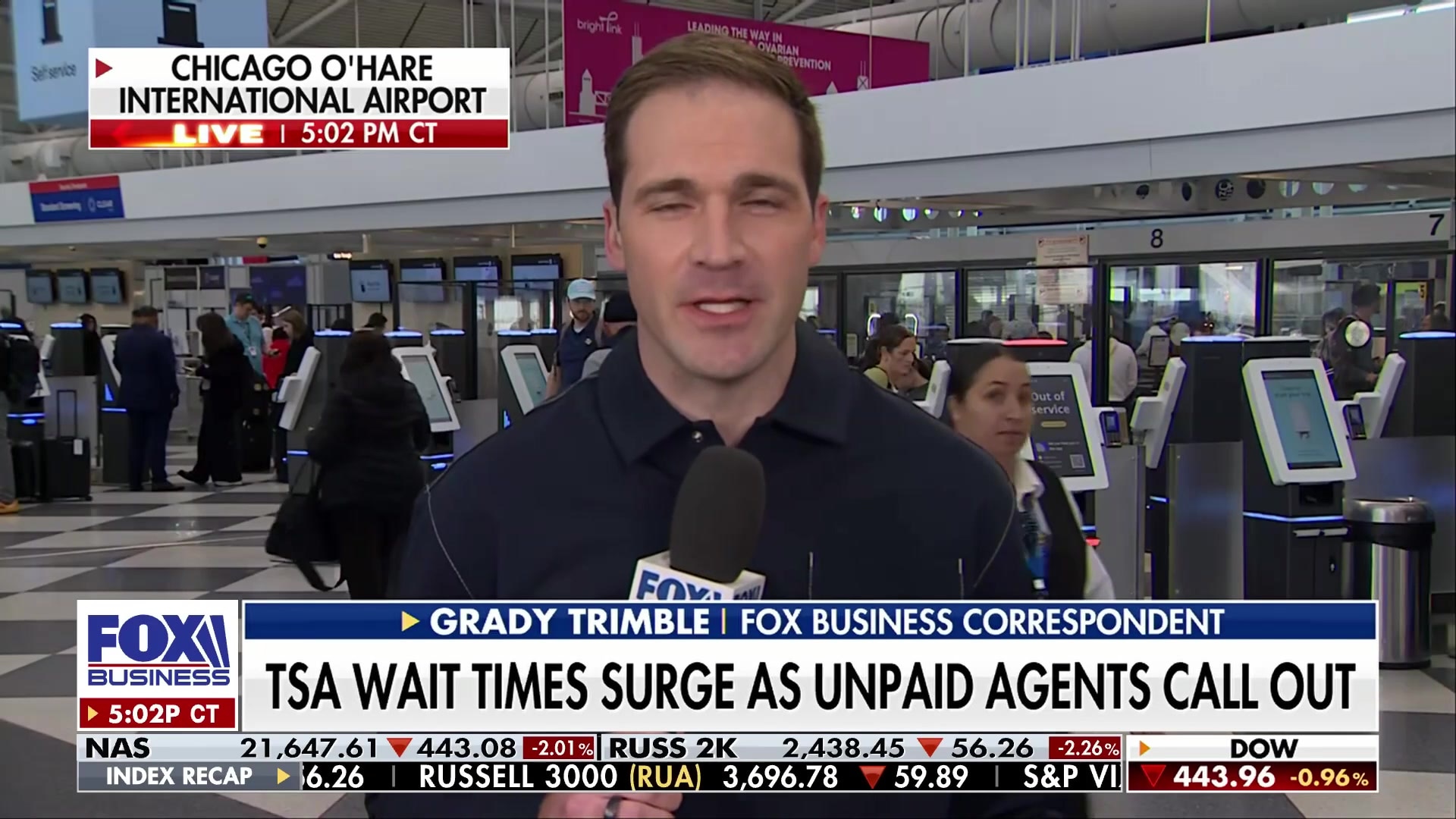 TSA wait times surge as unpaid agents call out nationwide