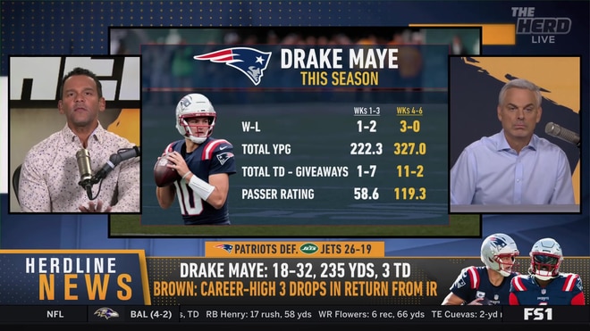 Drake Maye shines in Patriots' victory over the Jets