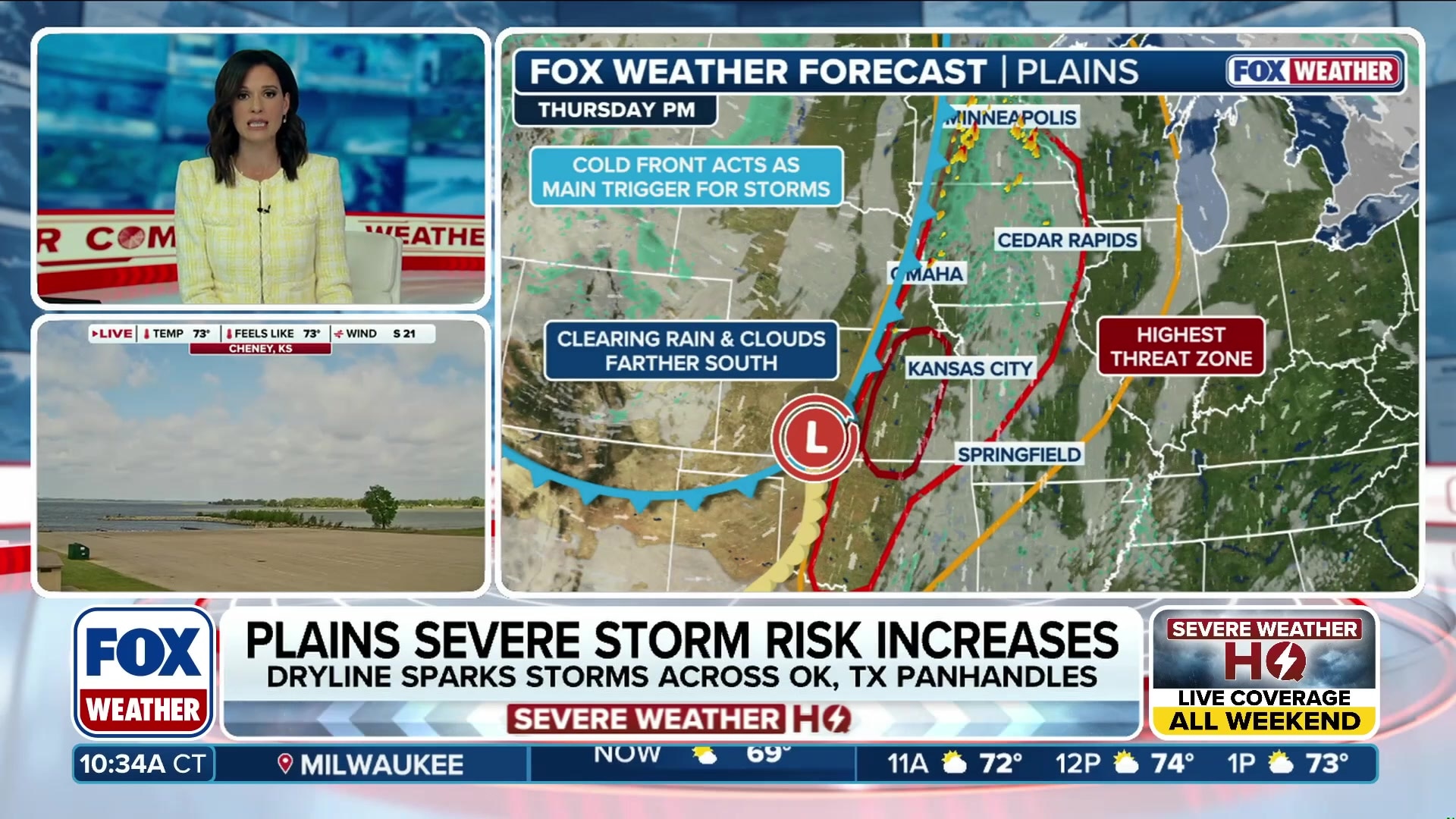 Watch Plains face severe storm and tornado threat today - Weather ...
