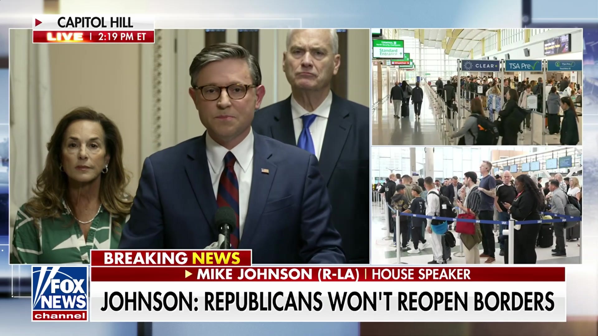 Speaker Johnson says TSA workers have gone 42 days without pay due to Senate Democrats' actions