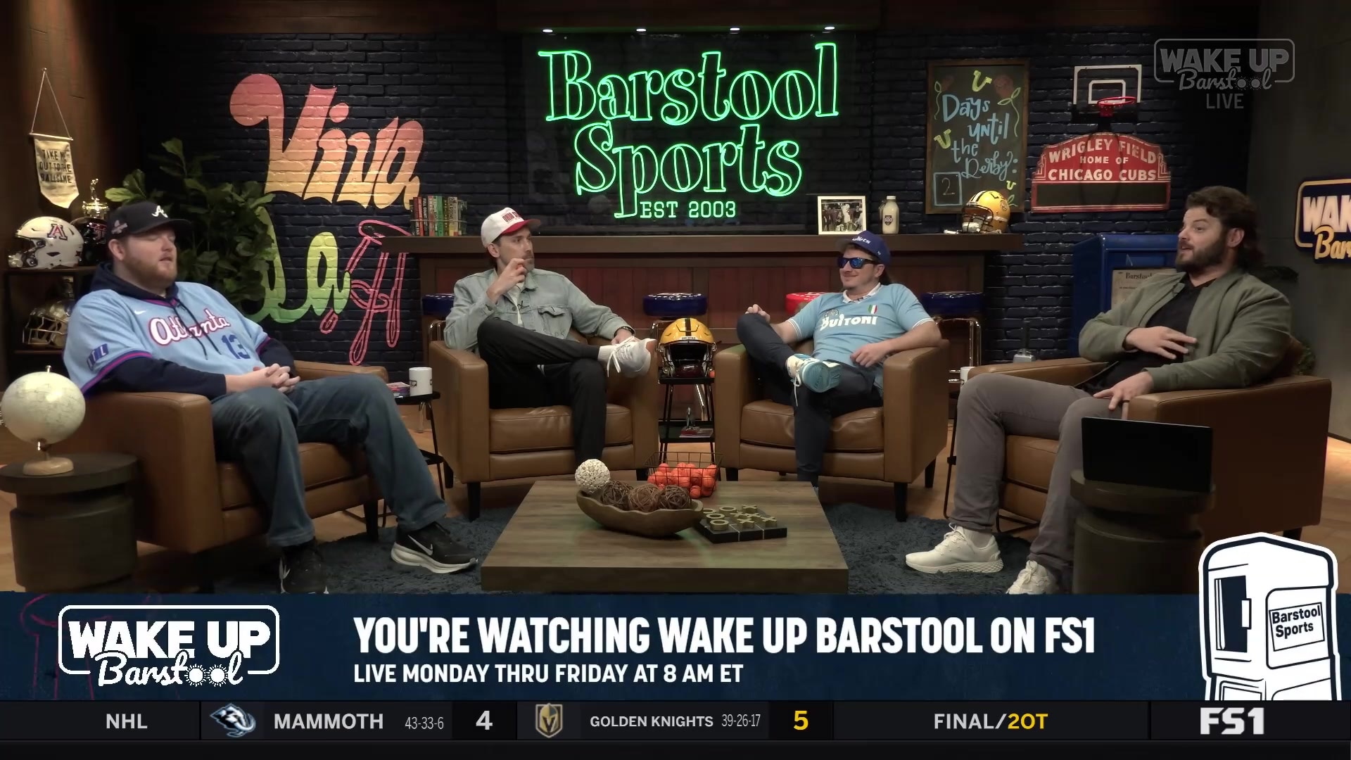 Barstool hosts flex SAT scores and debate football championship relevance