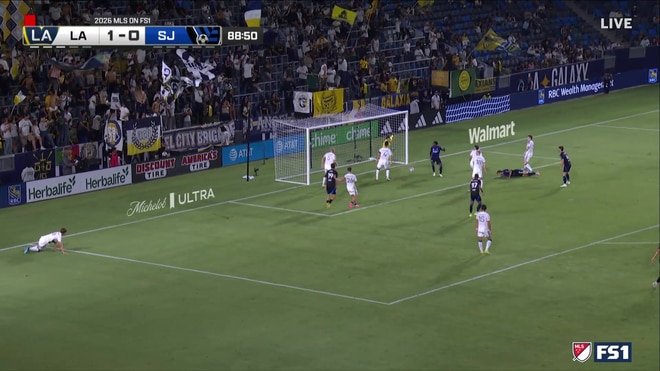 Jack Jasinski's header is cleared by LA Galaxy defense