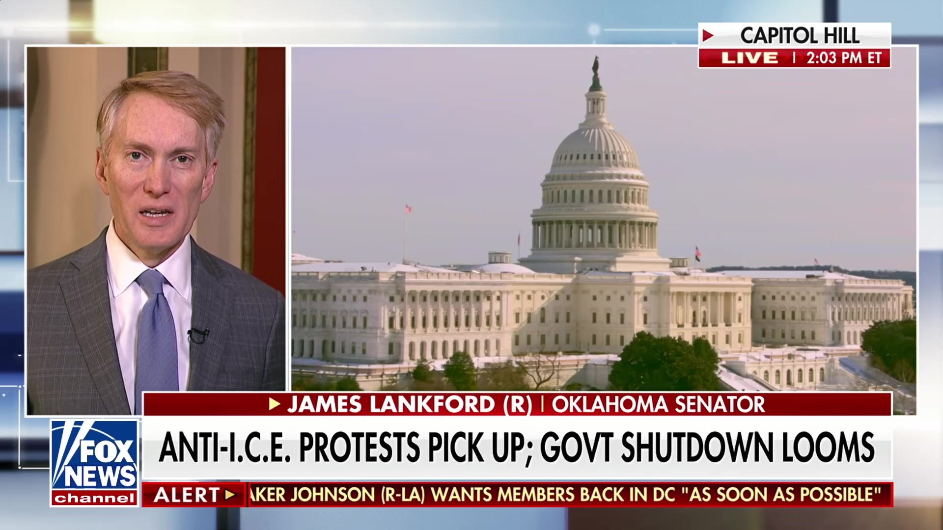 Oklahoma Senator James Lankford criticizes Democrats for threatening government shutdown