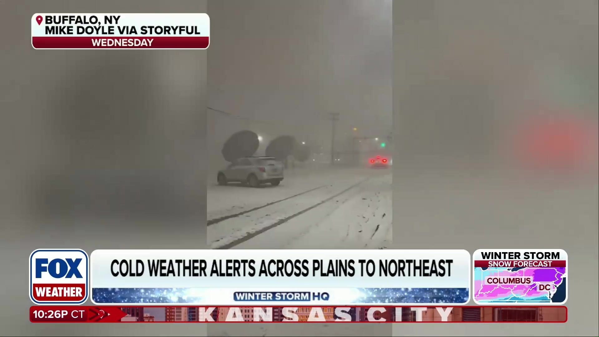 Rare thundersnow captured in Buffalo, NY