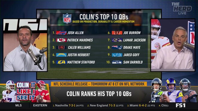 Jason McIntyre Challenges Colin Cowherd's QB Rankings