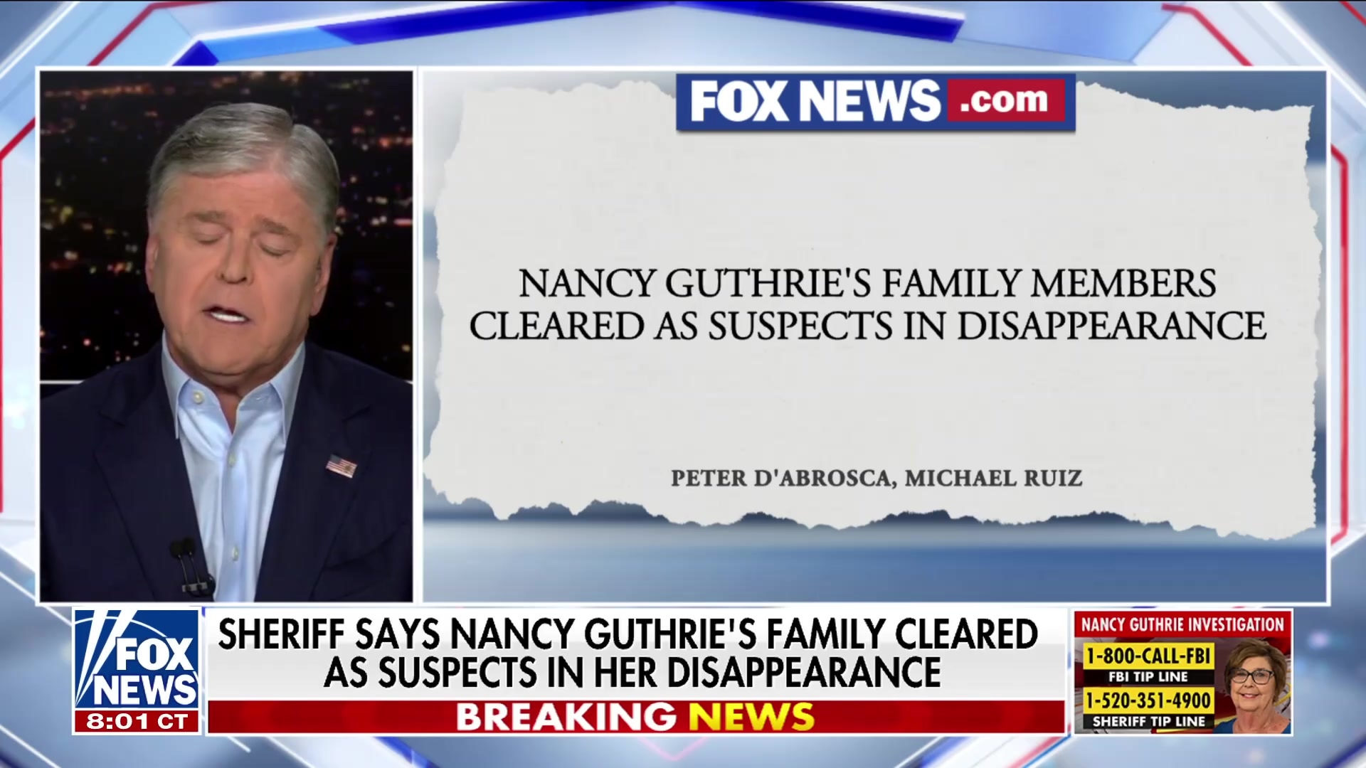 Nancy Guthrie's Family Cleared as Suspects, New DNA Profile Found on Glove