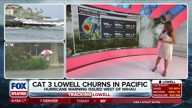 Britta Merwin tracks Category 3 Hurricane Lowell as it approaches Hawaii