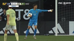 Brian Rodriguez forces a diving save from James Pantemis