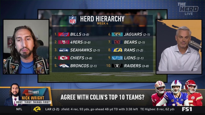 Nick Wright debates Colin Cowherd on Week 4 Herd Hierarchy