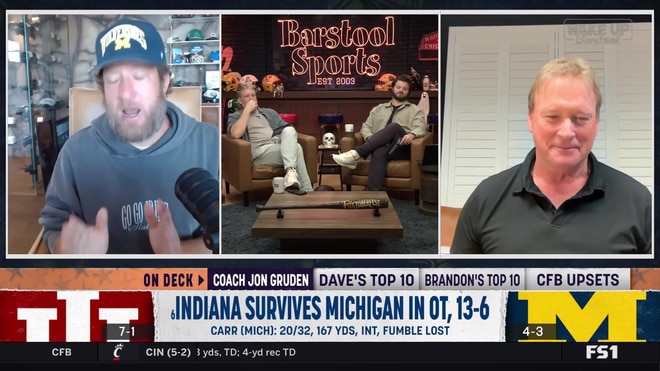 Dave Portnoy rants to Jon Gruden about Michigan's play-calling