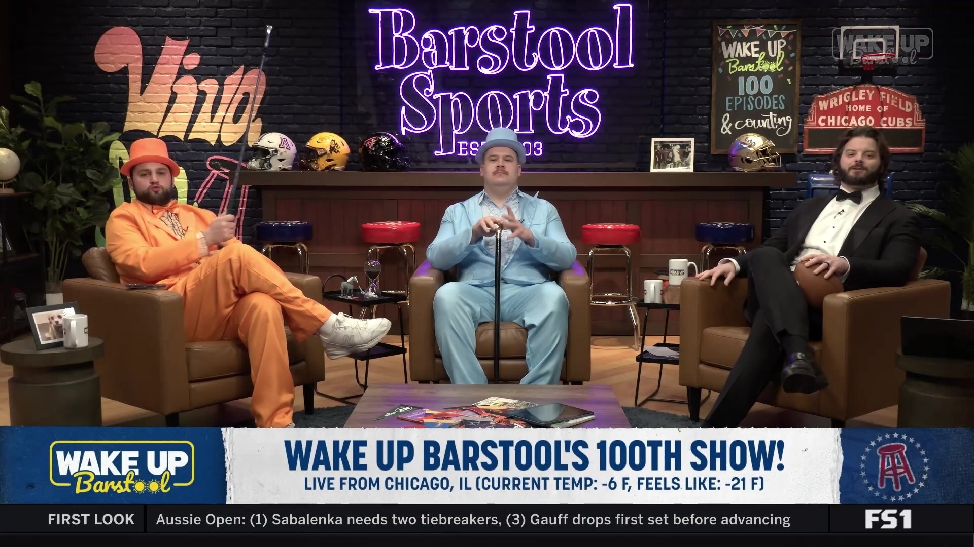 Wake Up Barstool hosts channel Dumb and Dumber for 100th show in freezing Chicago