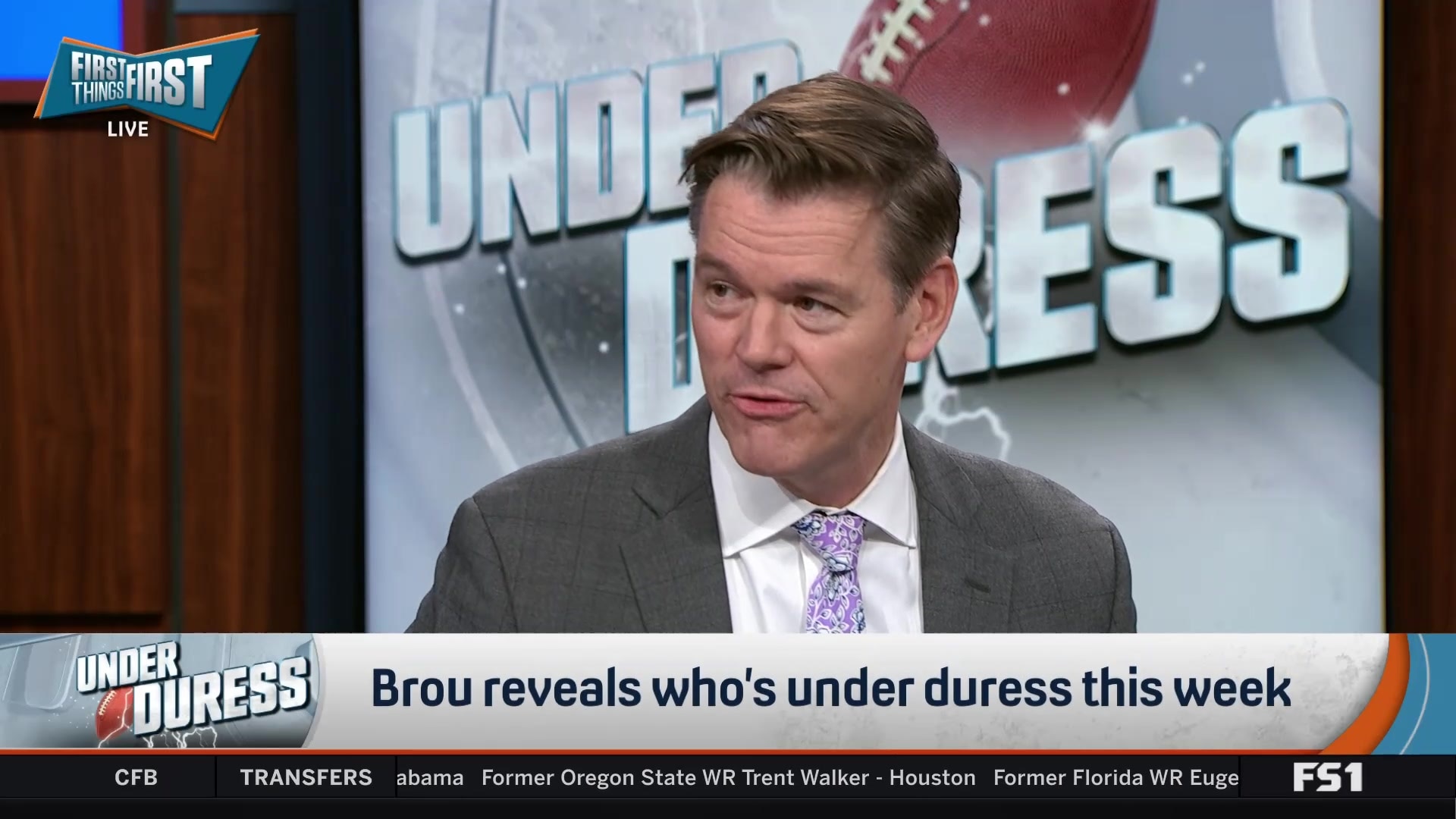 Chris Broussard showcases his acting skills in a neck brace and wheelchair