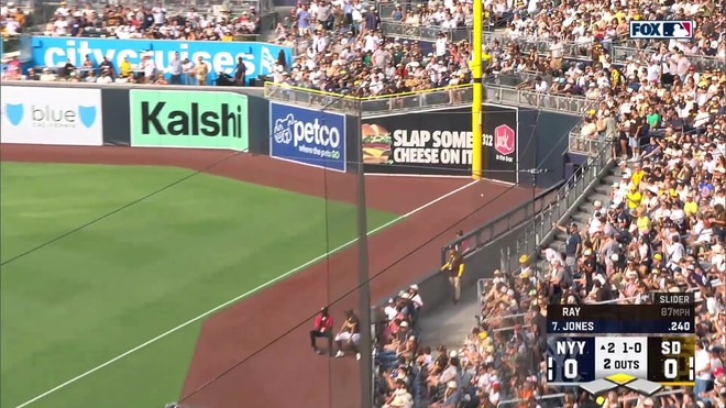 Spencer Jones hits an RBI double to right field