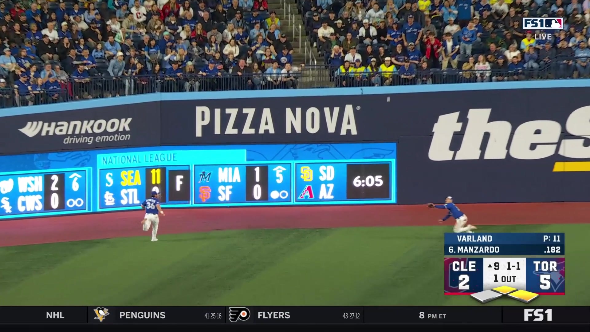 Kyle Manzardo hits an RBI double to left-center field