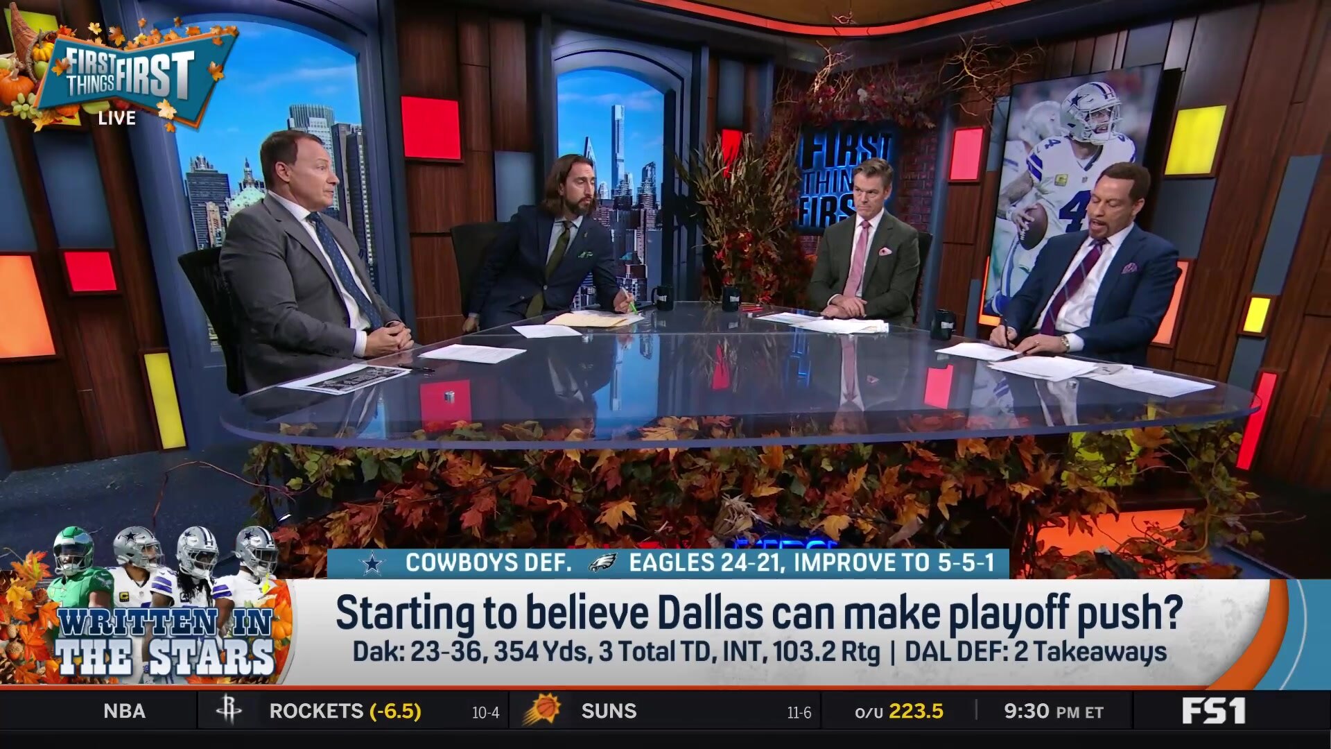 Cowboys' tough schedule makes playoff push difficult