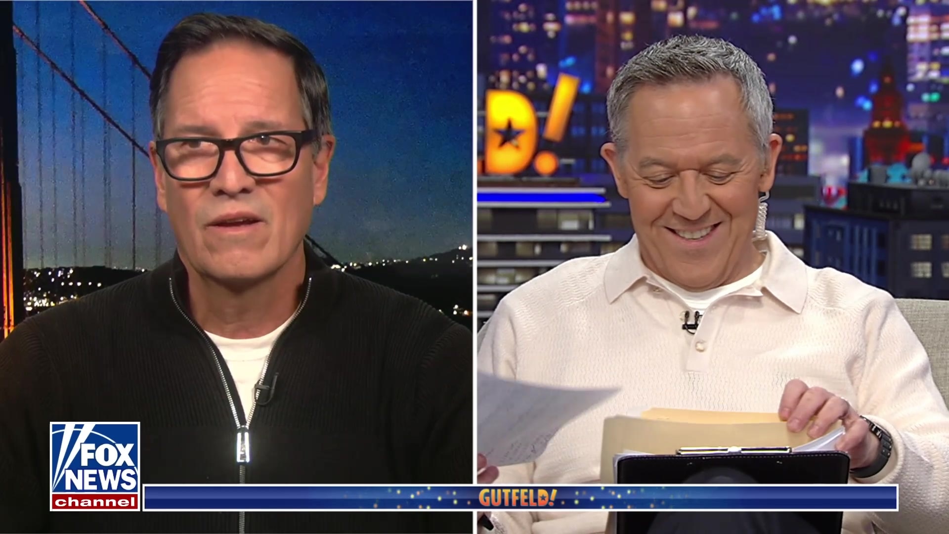 Greg Gutfeld's hilarious reaction to discovering his guest is his brother-in-law