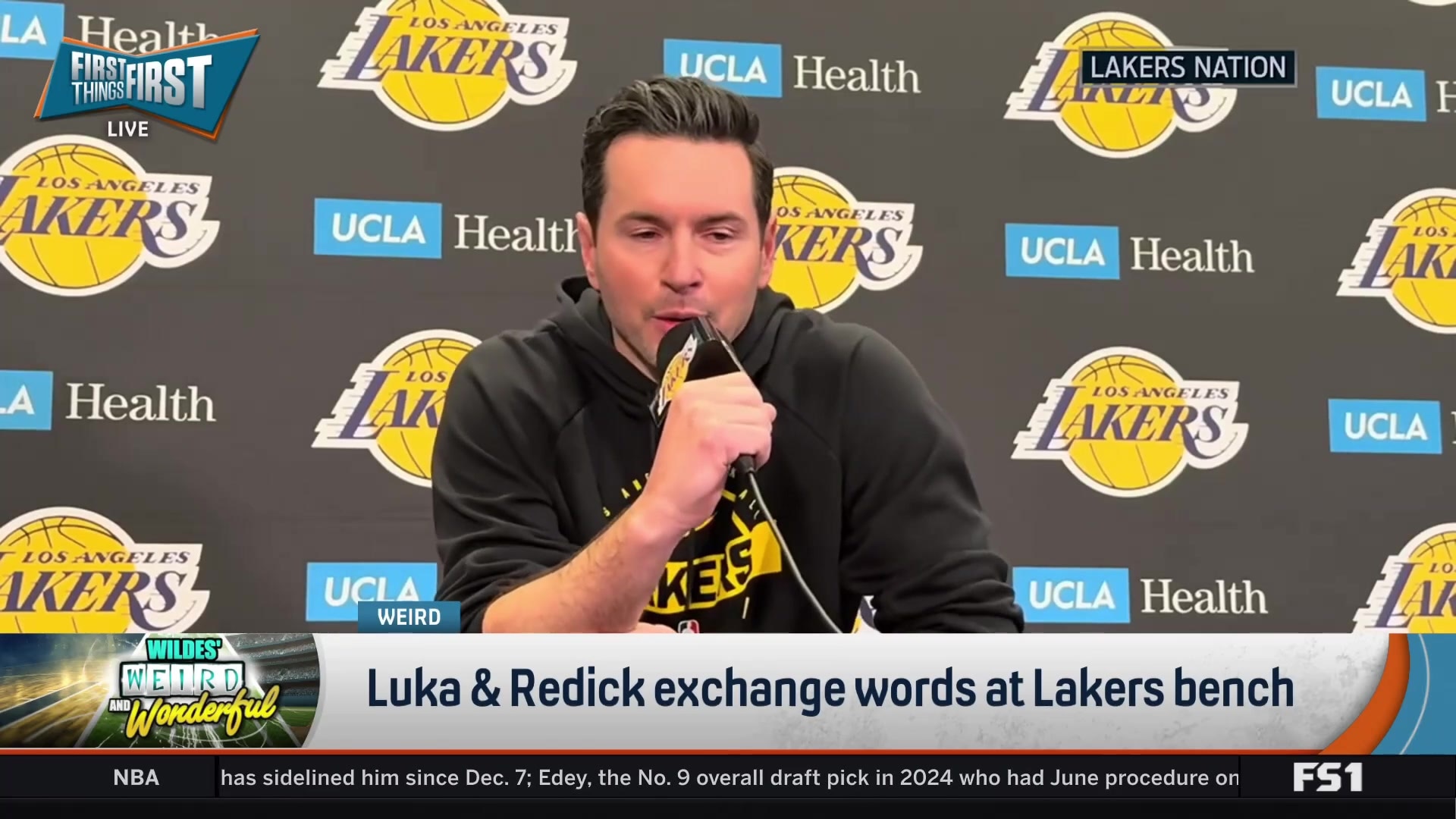 JJ Redick downplays on-court exchange with Luka Doncic