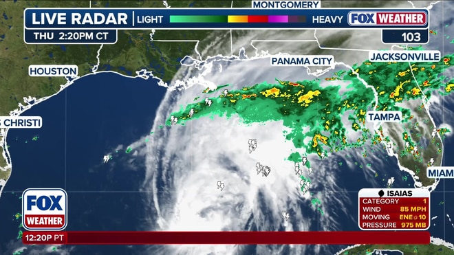 Michael Estime demonstrates potential 7-foot storm surge for Gulf Coast