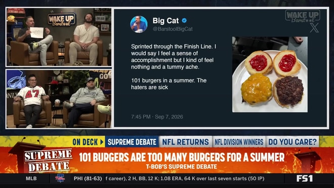 Big Cat reflects on his "stupid" 101 burgers in a summer challenge