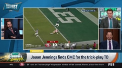 Milton Williams headbutts Mike Vrabel after a game-winning sack