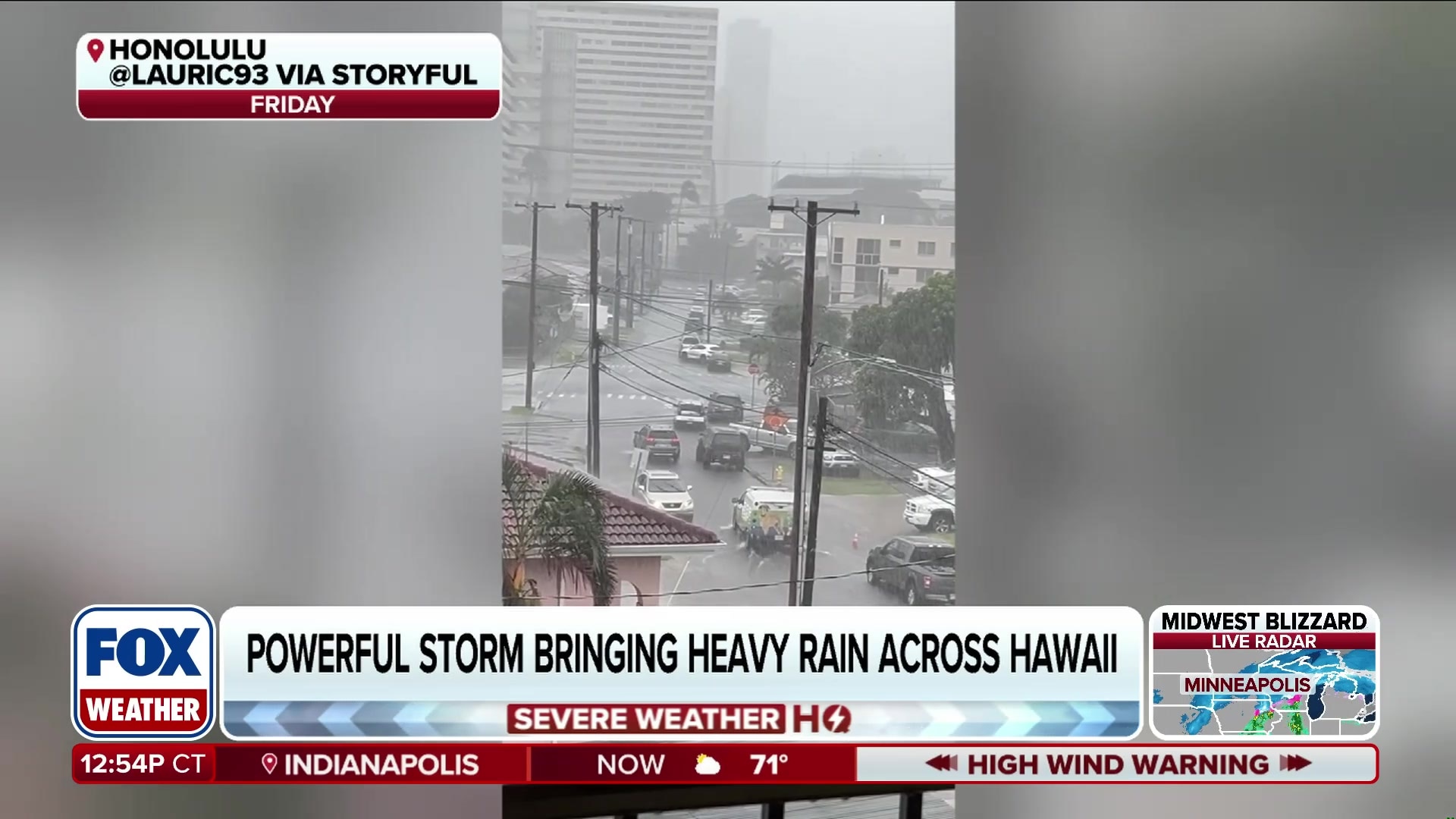 Powerful Kona Low brings heavy rain and wind to Hawaii