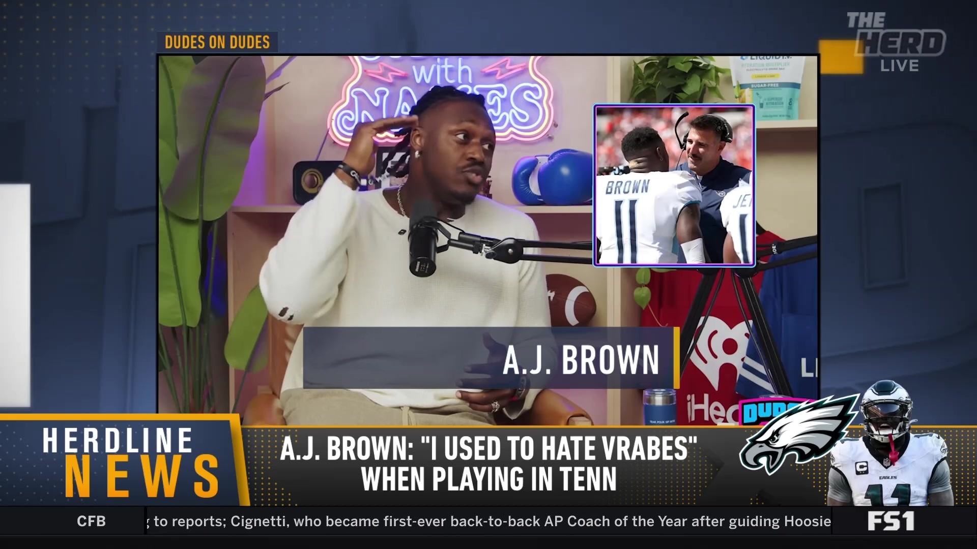 A.J. Brown details why he disliked Mike Vrabel's accountability approach as a player